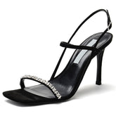 Lace Front Square Toe Stiletto Heels